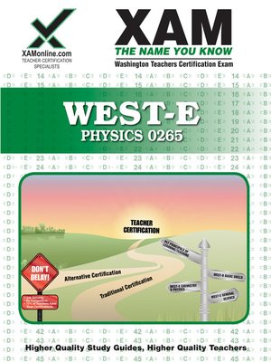 cover image of WEST-E Physics 0265